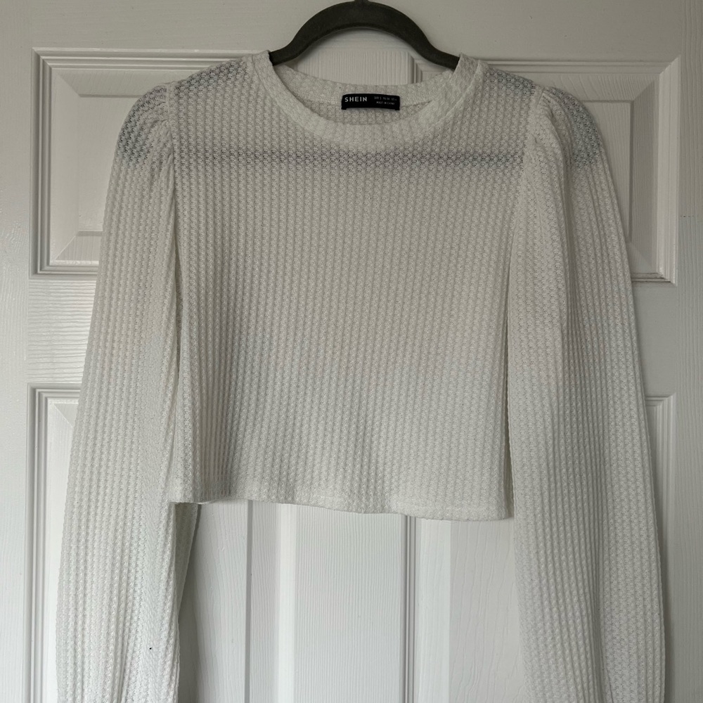 Shein Long Sleeve Cropped Shirt